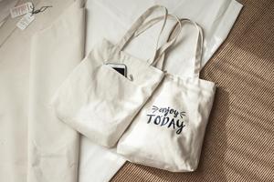 Market Tote Mezcla de algodón de cáñamo orgánico certificado Bolsas de compras reutilizables Bolsa de playa de lona Bordado personalizado - Product Image 4