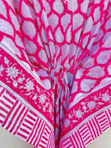 ชุดเดรสคาฟตันผ้าฝ้าย100% ชุดเดรสยาวคอตตอนสไตล์อินเดียชุดเดรสบิกินี่ชายหาดฤดูร้อนฤดูใบไม้ร่วงและฤดูใบไม้ผลิ - Product Image 5