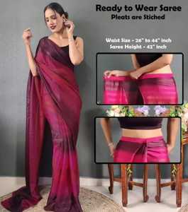 À la mode PRÊT À Porter Designer Femmes Mousse En Mousseline De Soie Saree Blouse Belle Ethnique Travail Lourd Exclusif Meilleur Prix pour Adultes - Product Image 2