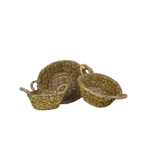 Paille ronde faite à la main, rangement de couture personnalisable écologique et panier de service décoratif pour usage domestique - Product Image 6