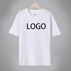 T-shirts col rond pour hommes 100% coton de haute qualité couleur unie logo imprimé personnalisé léger confortable mode décontractée - Product Image 4