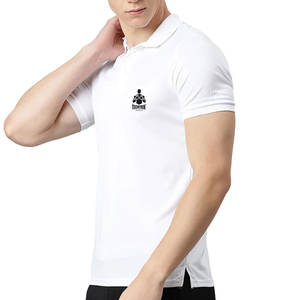 Top vente hommes pour polos qualité supérieure coupe ajustée séchage rapide et respirant tissu tricoté motif solide - Product Image 4