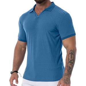 Último Diseño Nuevo Estilo de Moda Ropa de Hombre Algodón Tallas Grandes Polos de Hombre Manga Corta Verano Casual En Blanco - Product Image 1