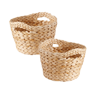 Cesta de almacenamiento de cesta de jacinto de agua duradera para decoración del hogar, lavandería y más, hecha a mano en Vietnam, personalizada - Product Image 1