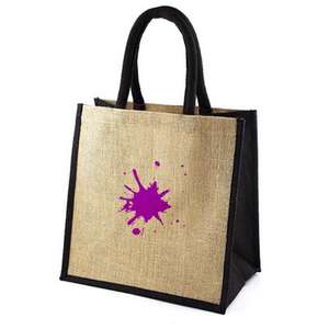 Logo personnalisé de haute qualité sac à provisions en jute toile de coton article personnalisé avec motif de lettre élégant Promotion exclusive - Product Image 5