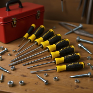 ชุดไขควงสแตนลีย์เอสเซนเชียล 8 ชิ้น ประกอบด้วย 6 ชิ้นสำหรับงานซ่อมแซมและติดตั้งพื้นฐาน - Product Image 3