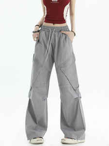 Pantalones Cargo Jogger de Lona de Cintura Alta para Hombre, Estilo Camuflaje, Pantalones Deportivos Desgastados con Tirantes, Venta al por Mayor - Product Image 3