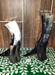 แก้วดื่มเบียร์แตรทำมือไวกิ้งทำจากแก้วกาแฟทำมือขัดตามธรรมชาติ - Product Image 4