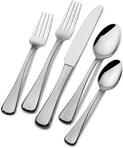 Ensemble de couverts de luxe en acier inoxydable poli miroir avec logo personnalisé en gros, couteau, cuillère, fourchette, design gravé pour la cuisine - Product Image 5