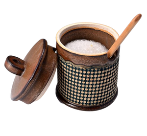 Bol à sucre et à sel élégant, robuste, artisanal, en acier inoxydable, design contemporain, écologique, pour une utilisation professionnelle en cuisine - Product Image 1