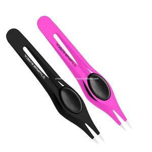 แหนบถอนขนตาแบบมืออาชีพปากคีบสำหรับการต่อขนตาเพิ่มวอลลุ่มทำให้รู้สึกสบาย - Product Image 1