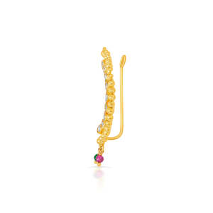 เครื่องประดับจมูกทองเหลืองอินเดีย ซานจ์ โกลด์ นาธ - Product Image 3