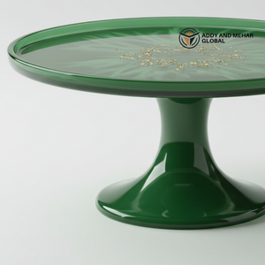 Support à gâteau rond en résine de luxe, fait à la main, avec des caractéristiques écologiques, non toxiques et réutilisables pour une présentation élégante des desserts - Product Image 3