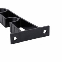 Support mural double pour tringle à rideaux en alliage d'aluminium, compatible avec les tringles de 13/16 et 16/19 pouces