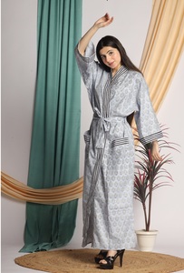 Kimono de baño de calidad premium de lujo para mujer, bata de baño 6XL con tirantes finos, Kantha Premium, trabajo hecho a mano, tela vintage, venta de playa - Product Image 4