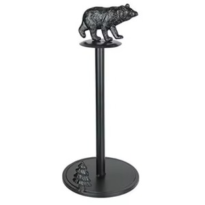 ที่ใส่กระดาษทิชชู่สแตนเลสสีดำพร้อมฐานกลม - Product Image 2