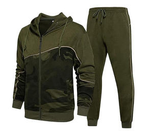 Survêtement en coton avec logo personnalisé, survêtement pour homme avec marque privée, ensemble jogging vierge, pantalon de survêtement et sweat à capuche pour homme - Product Image 2