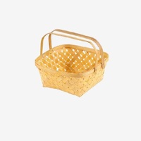 Nouveau design de panier de fruits en rotin fait à la main avec poignée panier en osier bonbons Snack tissage ménage panier à pain grillé