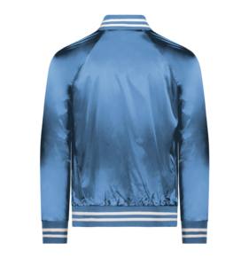 เสื้อแจ็กเก็ตทีมตัวแทนปักลายรอยัลบลูทรงหลวมลายพรางด้านหน้ามีซิปปิดสำหรับทีมวัวชิคาโกใช้ - Product Image 3