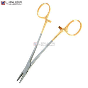 Portaagujas de madera Manual de 6 \ ", mandíbulas dentadas de carburo de tungsteno, agarre Superior, instrumentos quirúrgicos, venta al por mayor, estándar de seguridad MOL - Product Image 5