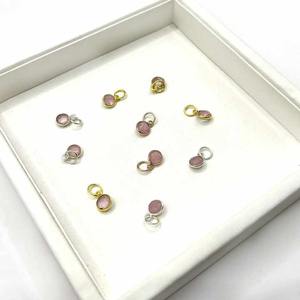 สร้อยคอเพชรรูปกุหลาบควอตซ์ทรงกลมขอบ6มม. ทำจากพลอยสเตอร์ลิงทำมือทำด้วยมือทำด้วยมือสำหรับเป็นของขวัญเครื่องประดับ - Product Image 4