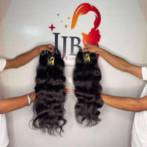 Cabello humano natural al por mayor con cutícula alineada de templo indio, proveedores de cabello rizado ondulado sin procesar crudo - Product Image 1