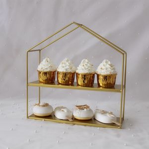 Support à gâteau en forme de carrosse de Cendrillon, 3 étages, en métal doré, présentoir à cupcakes, support décoratif pour mariage et fête - Product Image 4