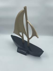 High Quality Sailing <b>Ship</b> Aluminium Decor Object Black and Golden Set of 2 <b>Boat</b> Home Decoration Sculpture Table Top Manufacturer - Product Image 5