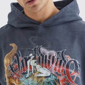 Ropa deportiva OEM personalizada, sudaderas con capucha de mezcla de algodón, sudaderas con dobladillo crudo hechas de poliéster/algodón, fabricante pakistaní - Product Image 5