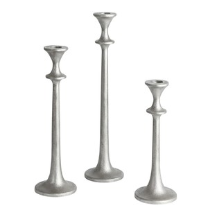 Luxurious Silver Metal <b>Taper</b> <b>Candle</b> Holders For Wedding Table Centerpieces Polished Aluminium Candlestick Holders Home Decor - Product Image 5