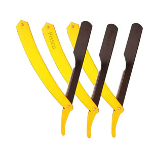 Navaja Plegable de Afeitar, Cuchilla de Barbero, Herramienta de Afeitar, Navaja de Acero Inoxidable Plegable, 1 Unidad - Product Image 1
