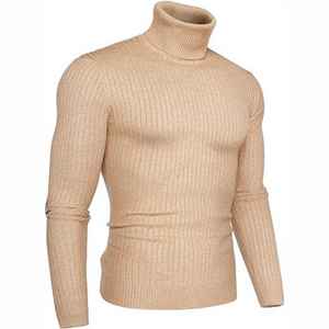 <b>Men's</b> Style Long Sleeve Knit Polyester Sweater Custom Crew <b>Neck</b> <b>Jumper</b> with Embroidered Logo Polyester Sweater - Product Image 3
