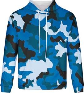 OEM logotipo personalizado de alta calidad de algodón de poliéster elegante Streetwear de los hombres de camuflaje de invierno sudaderas con capucha de talla grande esencial gran oferta - Product Image 5