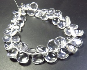 Cuentas de corazón lisas pulidas con piedras preciosas transparentes de cristal Natural para fabricación de joyas 8 "hebra 8-9mm - Product Image 6