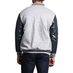 Veste Letterman pour hommes sur mesure pour l'automne et l'hiver, séchage rapide respirant de haute qualité avec col montant et manches en cuir - Product Image 2