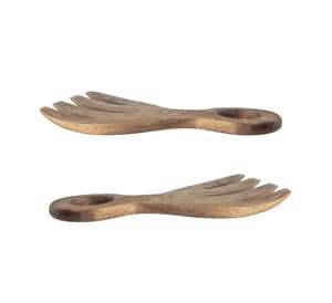 Factory Sale Kitchenware Accessories Salad Spoon Fork Set Server Wood Spoon Vegetable Tools From Indian Handcrafted Accessories - Product Image 2