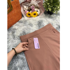 กางเกงผ้าสแปนเด็กซ์ขายาวสำหรับผู้หญิง100% ทรงบูทตัดทรงยาวถึง100กก. สินค้าใหม่ - Product Image 4