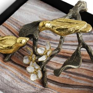 Table Top Aluminium Porte-Serviettes Fleur Oiseau Style Doré Couleur Porte-Serviettes De Luxe Qualité Premium - Product Image 4