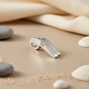 Pendentif en argent plaqué or pour femme, avec pierre précieuse en zircon blanc, style religieux, bijoux - Product Image 2