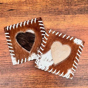 Juego de posavasos de cuero de vaca hecho a mano de alta calidad para decoración del hogar posavasos de cuero genuino occidental para ocultar nuevos regalos para el hogar - Product Image 2