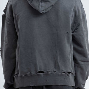 Sweat à capuche pour homme personnalisé, coupe classique, délavé, effet vieilli, écologique, en molleton de coton de qualité supérieure, respirant pour l'hiver - Product Image 2