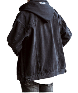 Chaqueta vaquera de moda de otoño para hombre, abrigo con cuello levantado a la moda, prendas de vestir informales con vaquero, chaqueta vaquera de estilo informal para hombre - Product Image 2