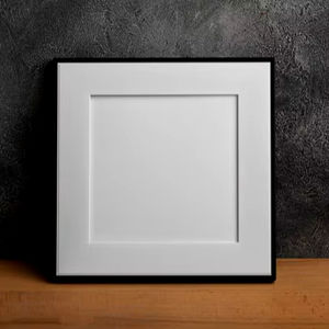 Marco de fotos de madera cuadrado simple moderno con mosaico de hueso blanco versátil de acero inoxidable se adapta a todos los tamaños de imagen para uso doméstico - Product Image 1