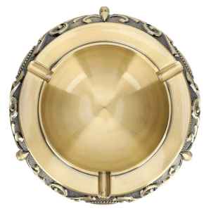 ที่เขี่ยบุหรี่โลหะทรงกลมหรูหราพร้อมการตกแต่งด้วยทองคำดีไซน์คลาสสิกสำหรับบ้านร้านอาหารบาร์เลานจ์ออฟฟิศที่ทันสมัย - Product Image 6