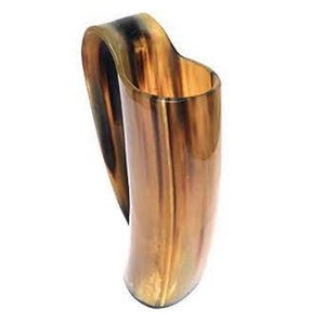 Tazas de cuerno rústicas con texturas naturales para presentación de bebidas en la cocina de estilo rústico, idea de decoración para fiestas, estilo de estantería - Product Image 6