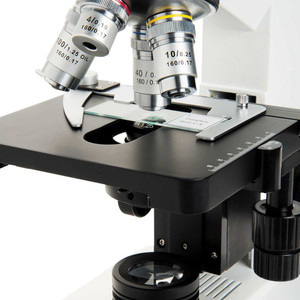CELE-STRONN LABS CB2000C Compound Binocular <b>Microscope</b> with 5.5 x 5.5" Mechanical Stage - Product Image 2