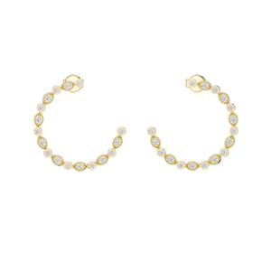 Pendientes de Aro con Diamantes CVD Cultivados en Laboratorio de 0.18 CT, VVS-VS-EF, Disponibles en Oro de 18K, 14K, 10K y Plata 925, en Oro Rosa, Amarillo y Blanco - Product Image 1