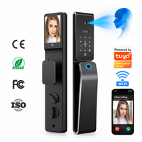 Slimme buitendeurvergrendeling van staal met vingerafdrukscanner, IP65 camera & deurbel - Aluminiumlegering / Wi-Fi