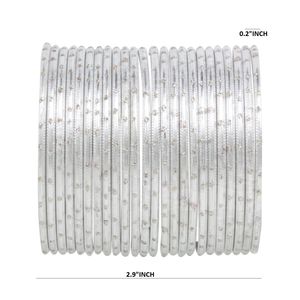 กำไลอินเดียชุดบอลลีวู้ดโลหะเรียบกำไลข้อมือเครื่องประดับสำหรับผู้หญิงและเด็กผู้หญิง (ชุด24ชิ้น) - Product Image 5