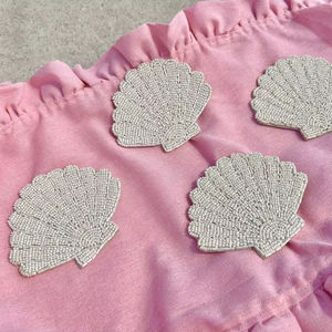 Handmade Beaded <b>Coasters</b> - Boho <b>Drink</b> <b>Coasters</b> with Polyester Backing (4x4 Inch) - Product Image 1